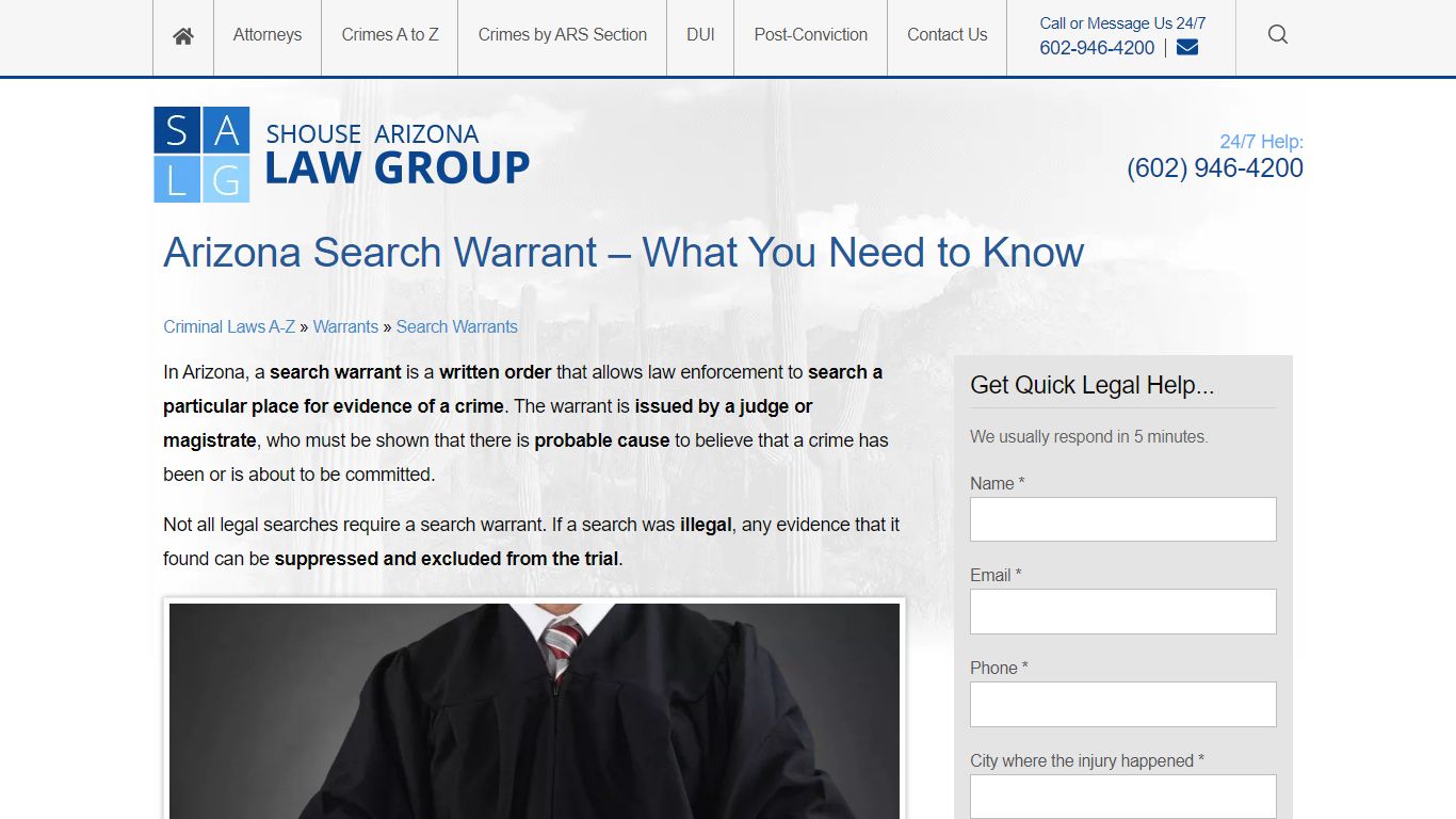 Arizona Search Warrant - What You Need to Know - Shouse Law Group